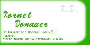 kornel donauer business card
